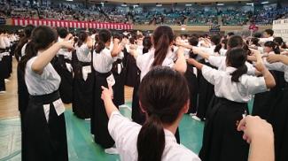 中学弓道部が全日本少年少女武道錬成大会に出場しました