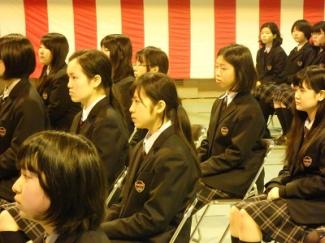 高校卒業式の予行を行いました